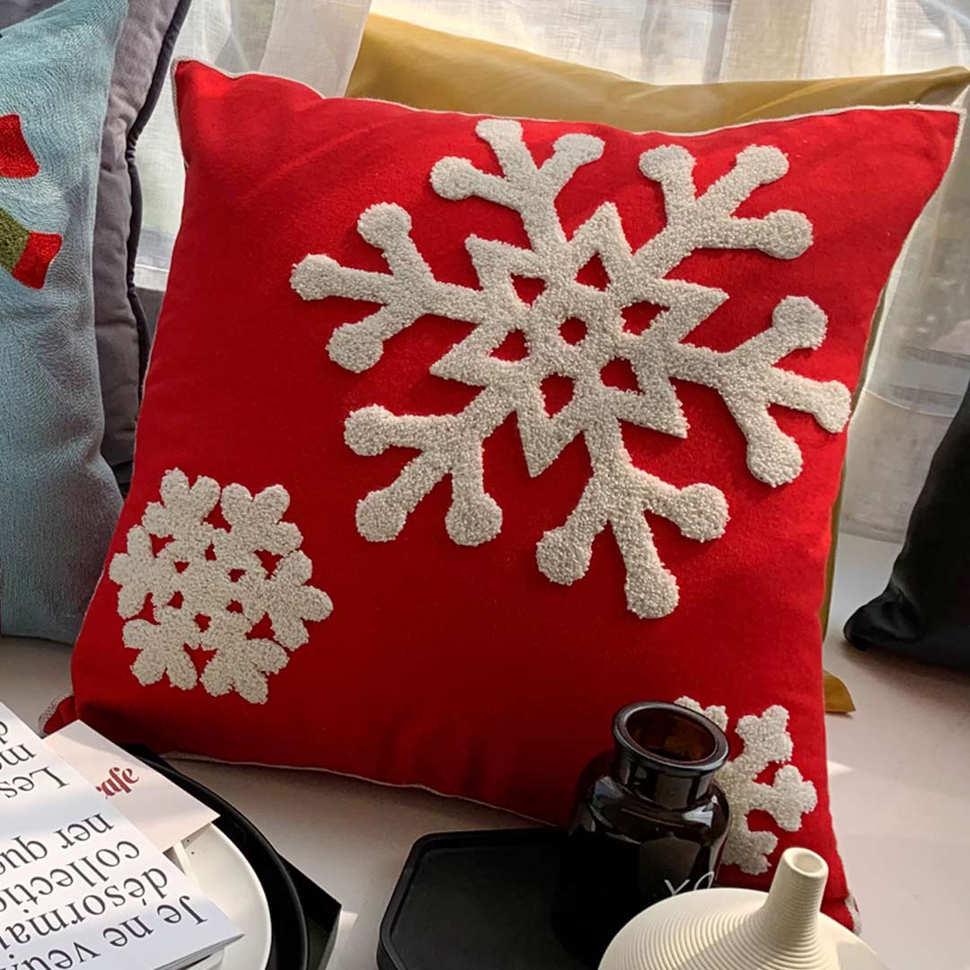 Christmas  Embroidered Cushion Covers dylinoshop