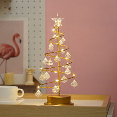 Christmas Tree Shaped Crystal Lamp dylinoshop