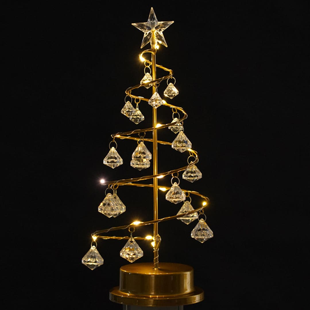 Christmas Tree Shaped Crystal Lamp dylinoshop