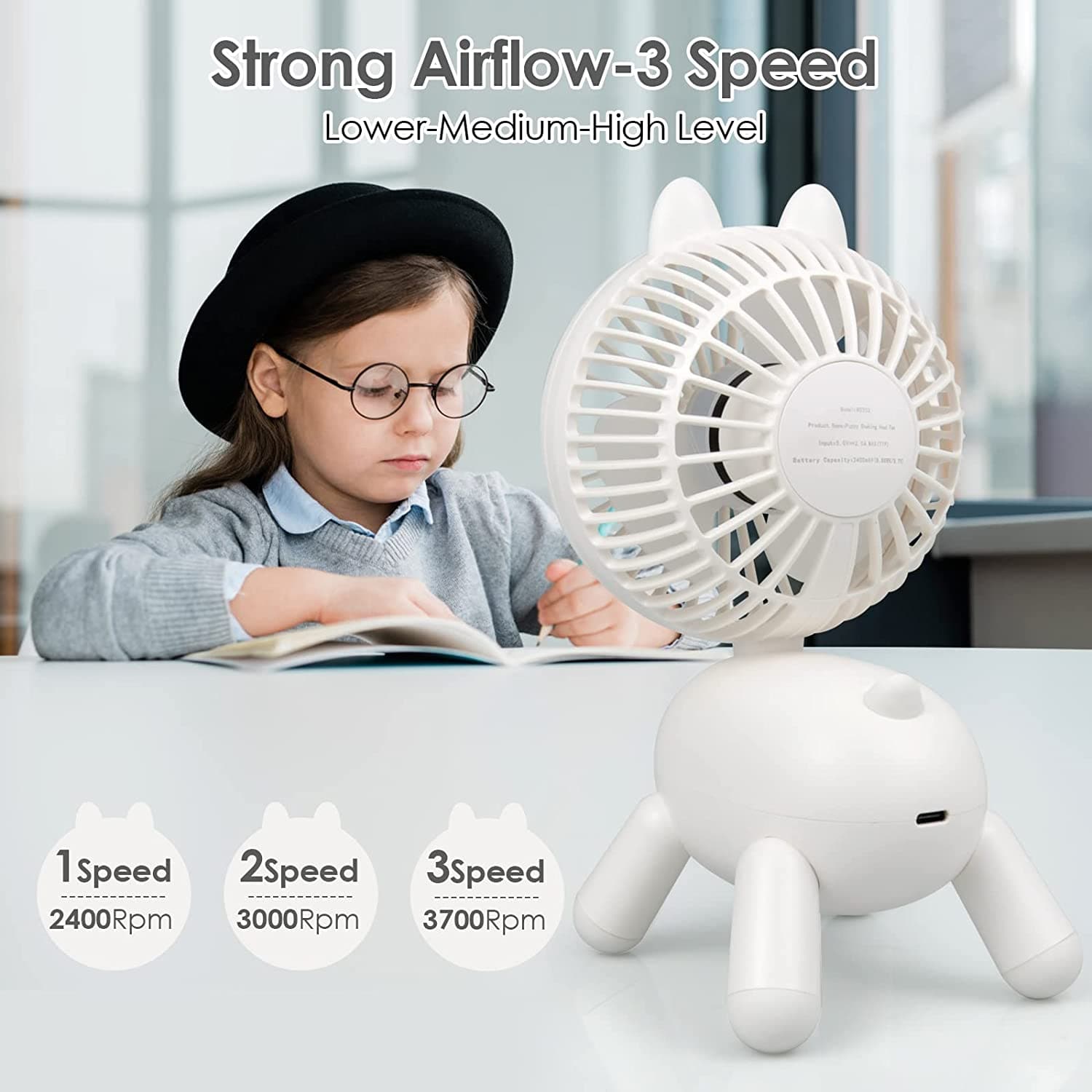 Puppy Portable Desk Fan feajoy