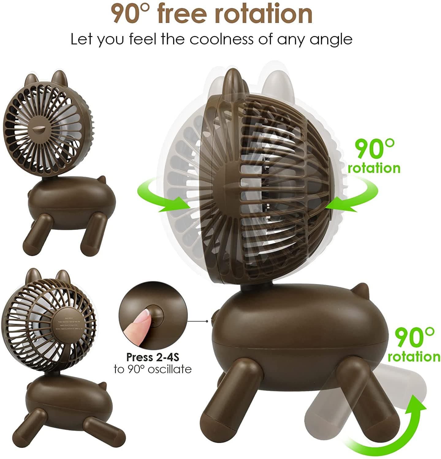 Puppy Portable Desk Fan feajoy