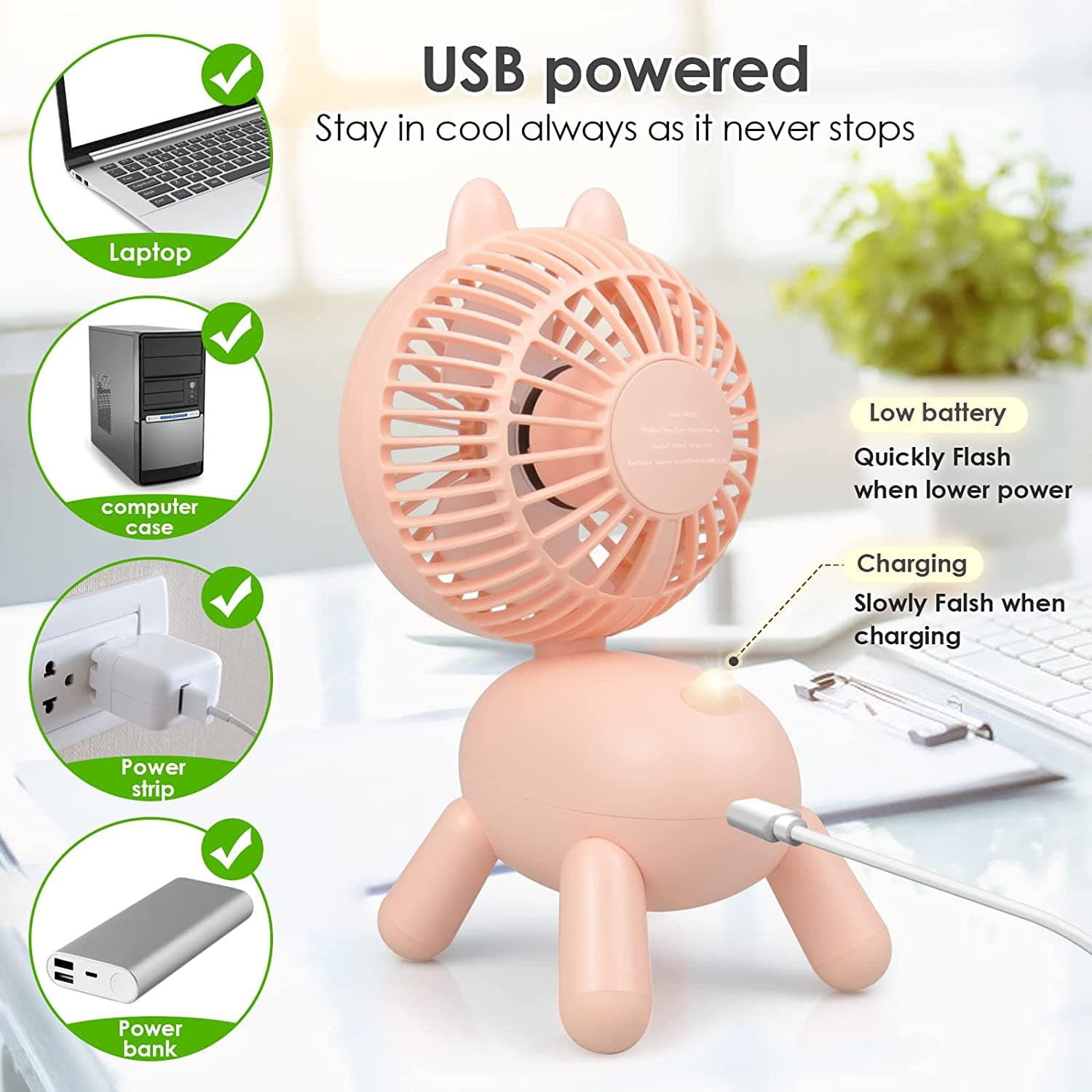 Puppy Portable Desk Fan feajoy