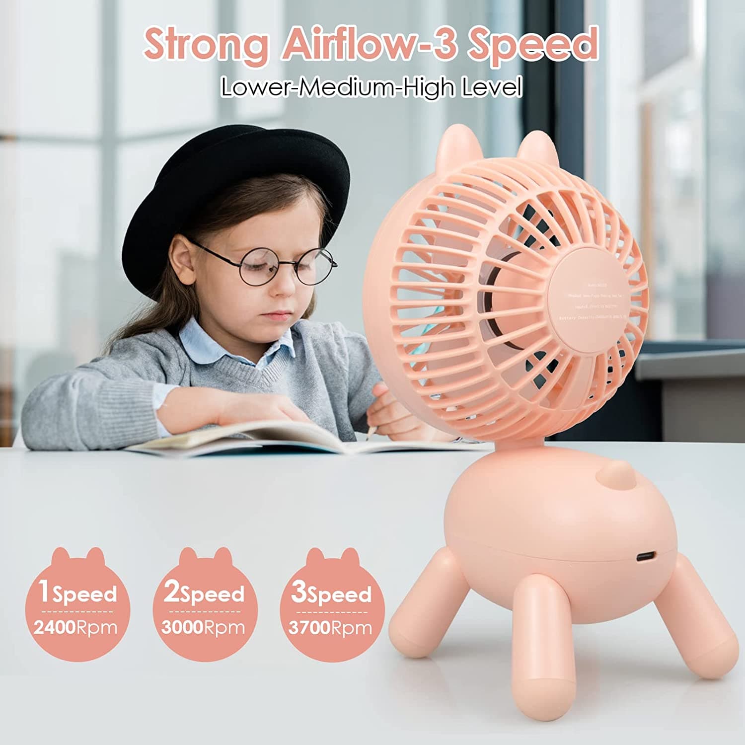 Puppy Portable Desk Fan feajoy