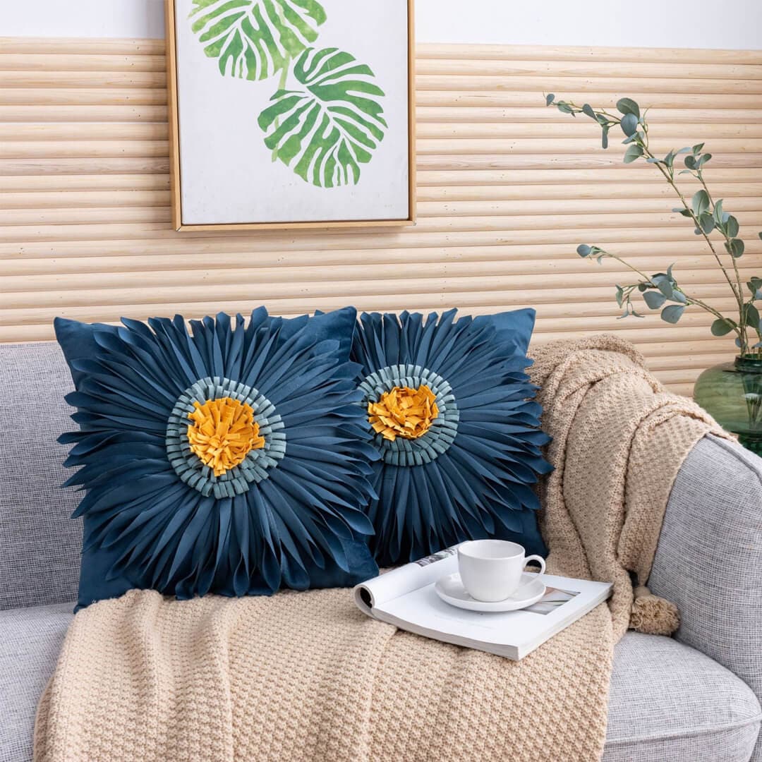 Handmade Sunflower Cushion Covers Feajoy