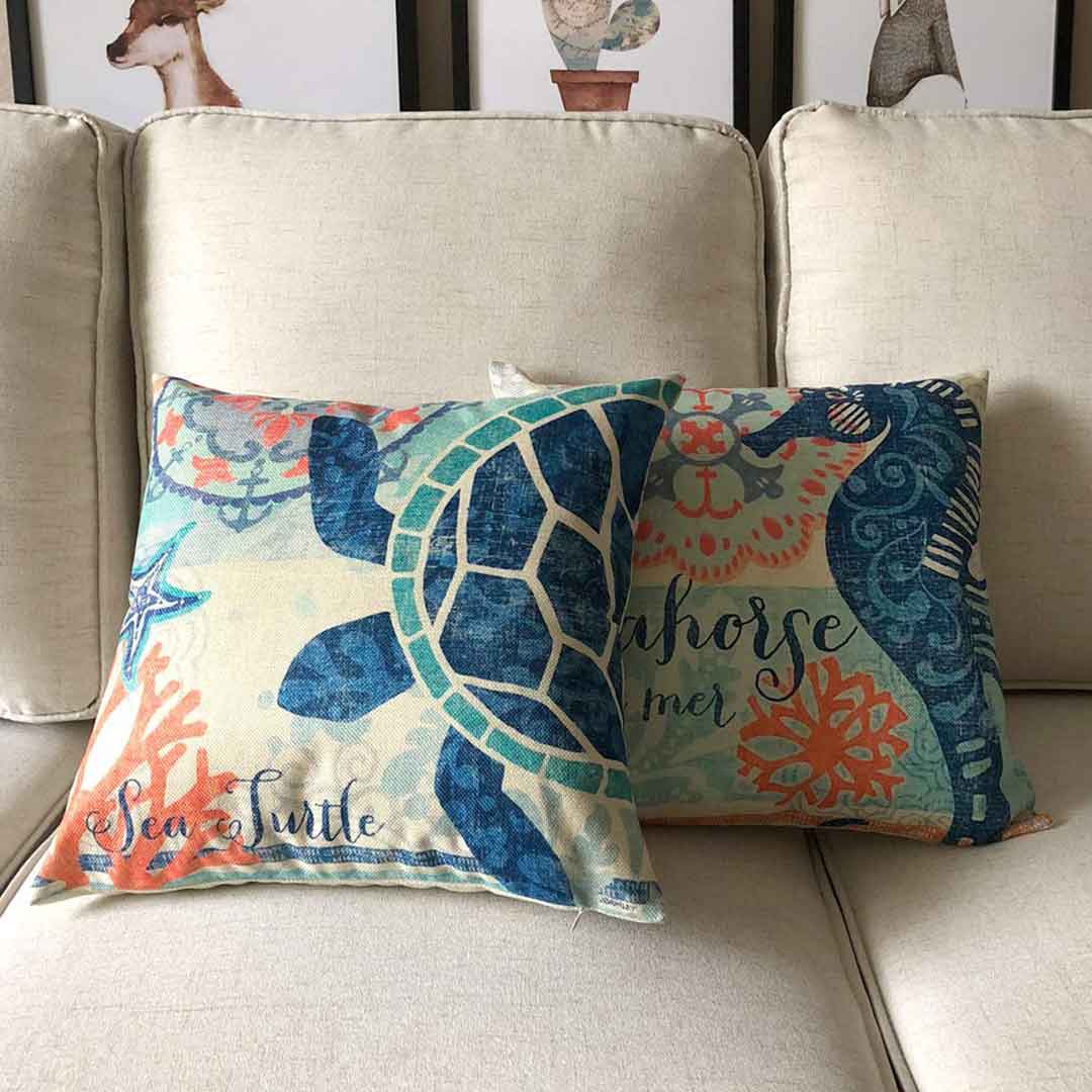 Sea Life Cushion Covers Feajoy