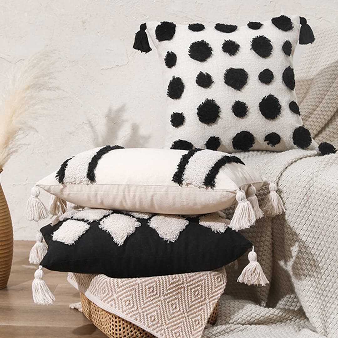 Morocco Tufted Boho Pillow Covers feajoy