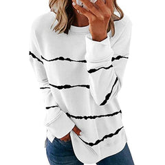 Women Casual Stripe Pullover giftpockets