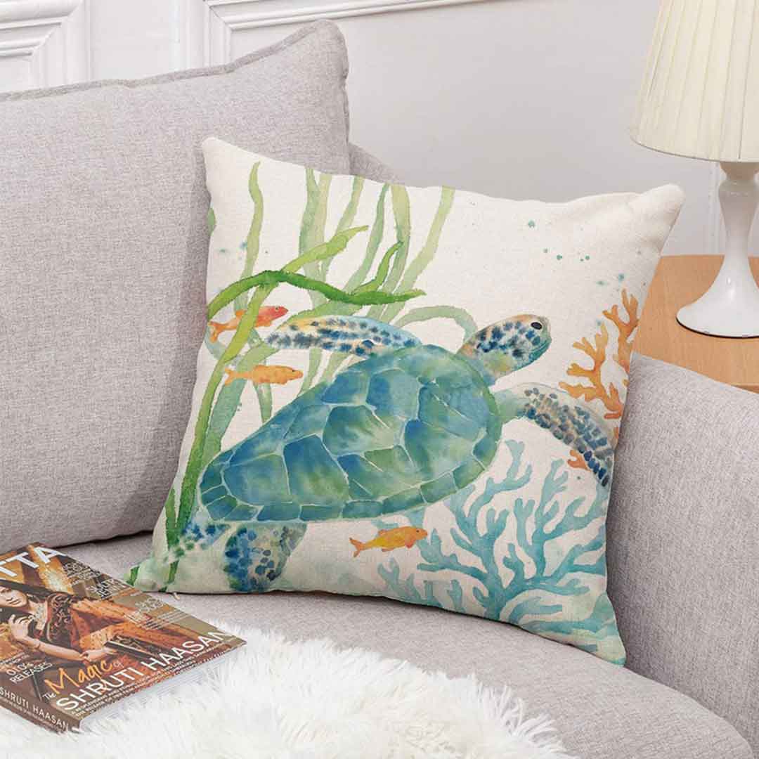 Ocean Life Cushion Covers Feajoy