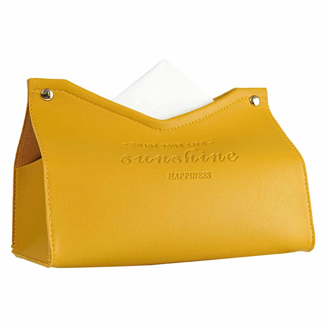 Leather Bag Tissue Box Feajoy