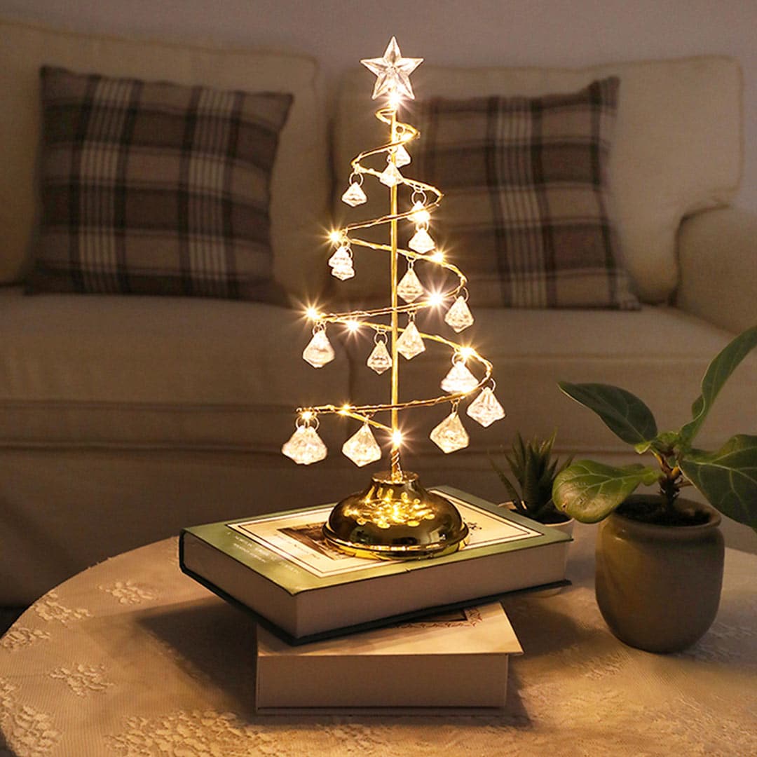 Christmas Tree Shaped Crystal Lamp dylinoshop