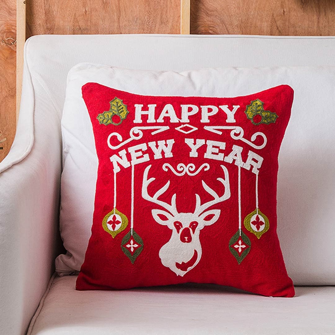 Christmas  Embroidered Cushion Covers dylinoshop