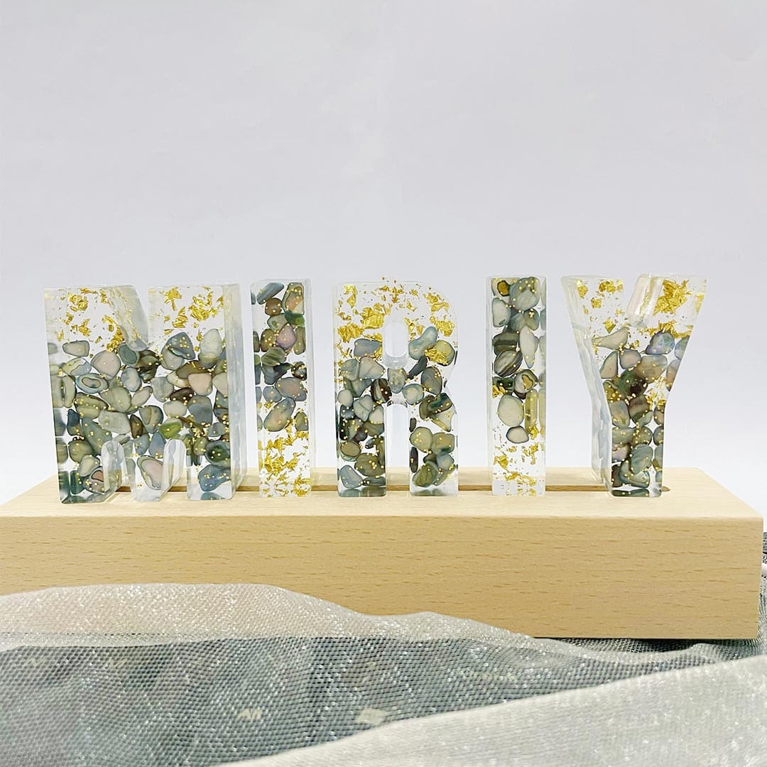 Stone Resin Letter Lamp - HANDMADE Feajoy