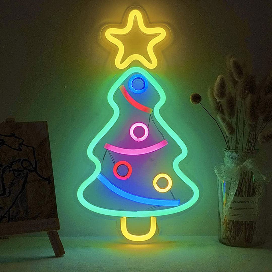 Christmas Santa Claus Neon Lights dylinoshop