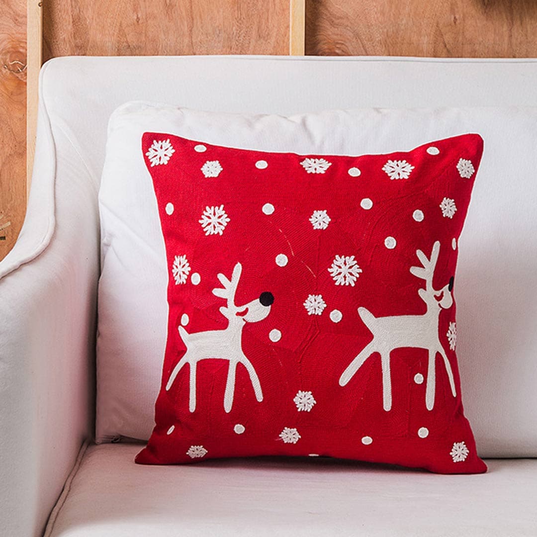 Christmas  Embroidered Cushion Covers dylinoshop