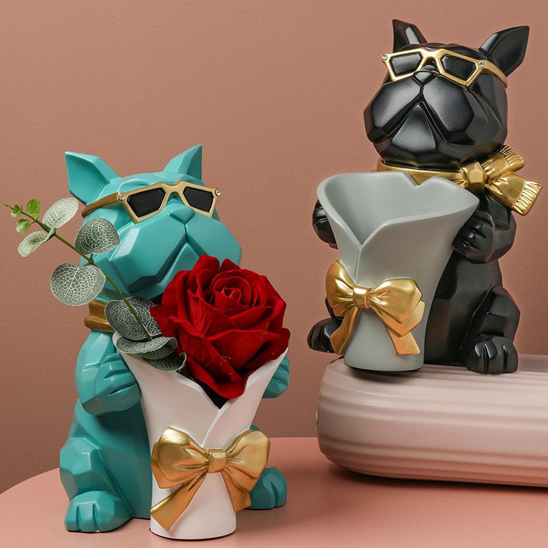 French Bulldog Vase/Storage Box Feajoy