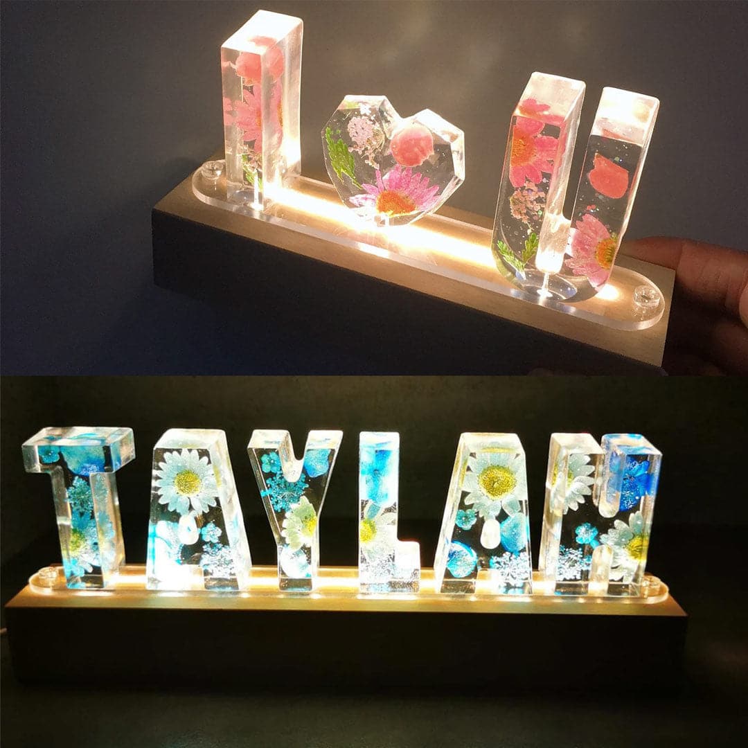 Custom Handmade Real Flower Night Light dylinoshop