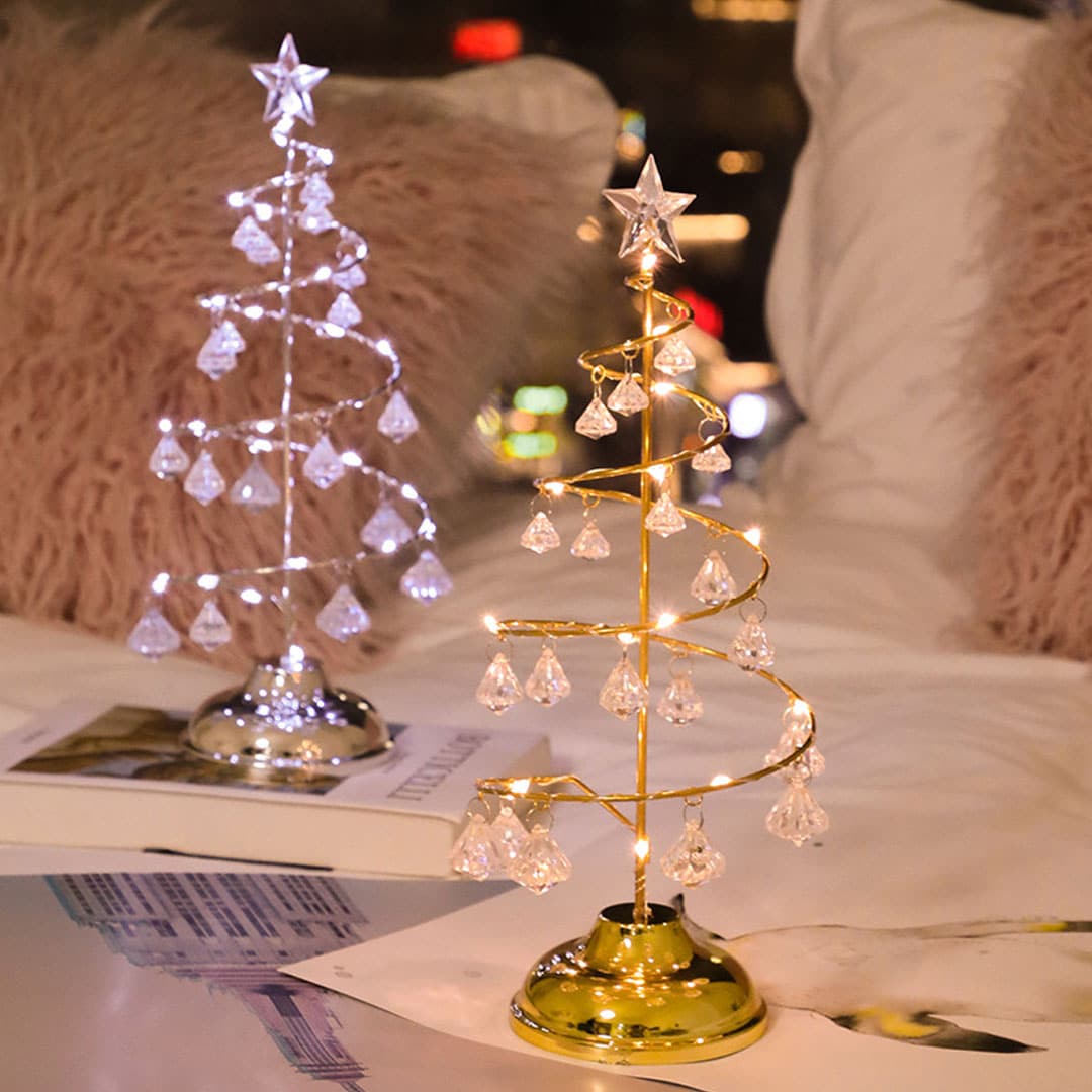 Christmas Tree Shaped Crystal Lamp dylinoshop