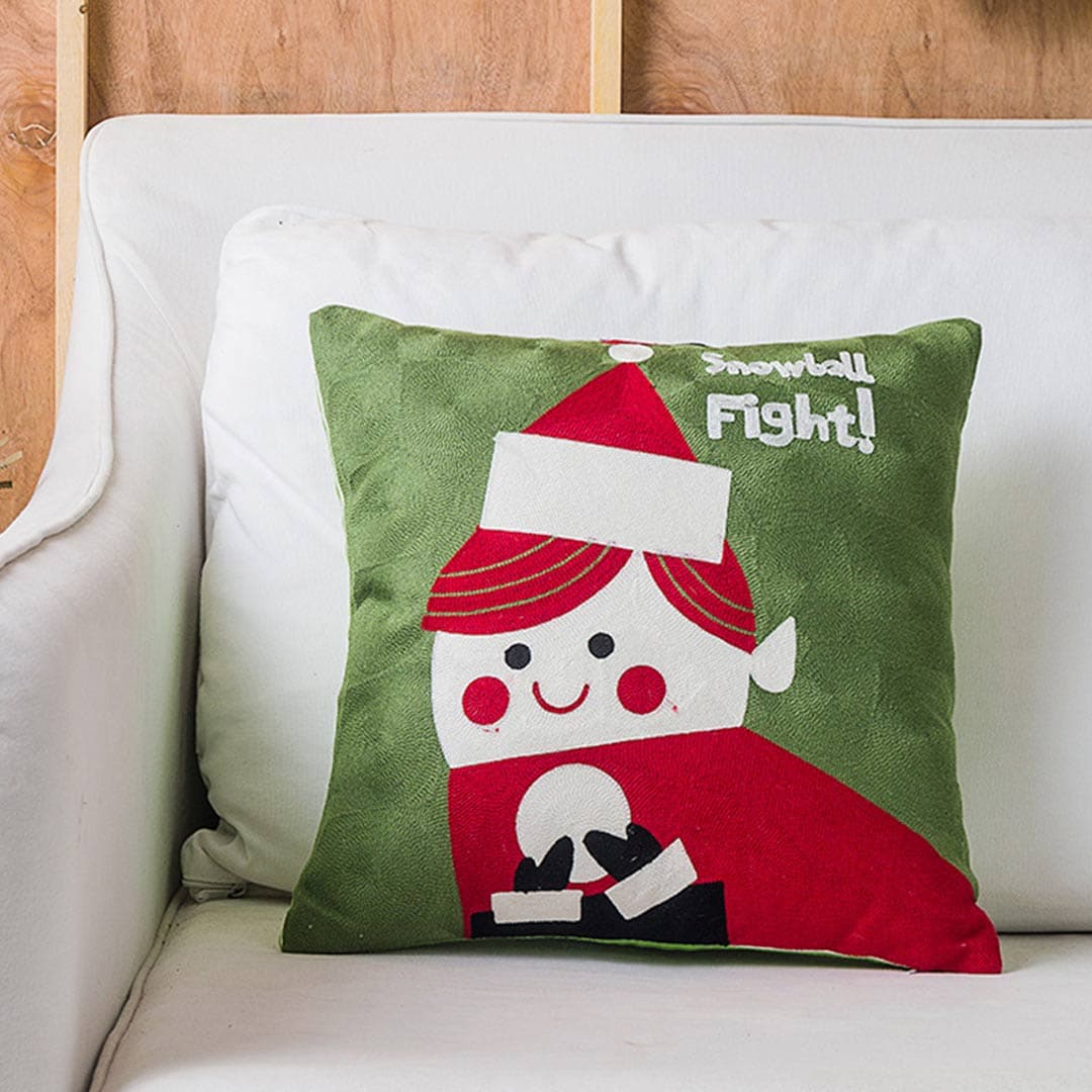 Christmas  Embroidered Cushion Covers dylinoshop