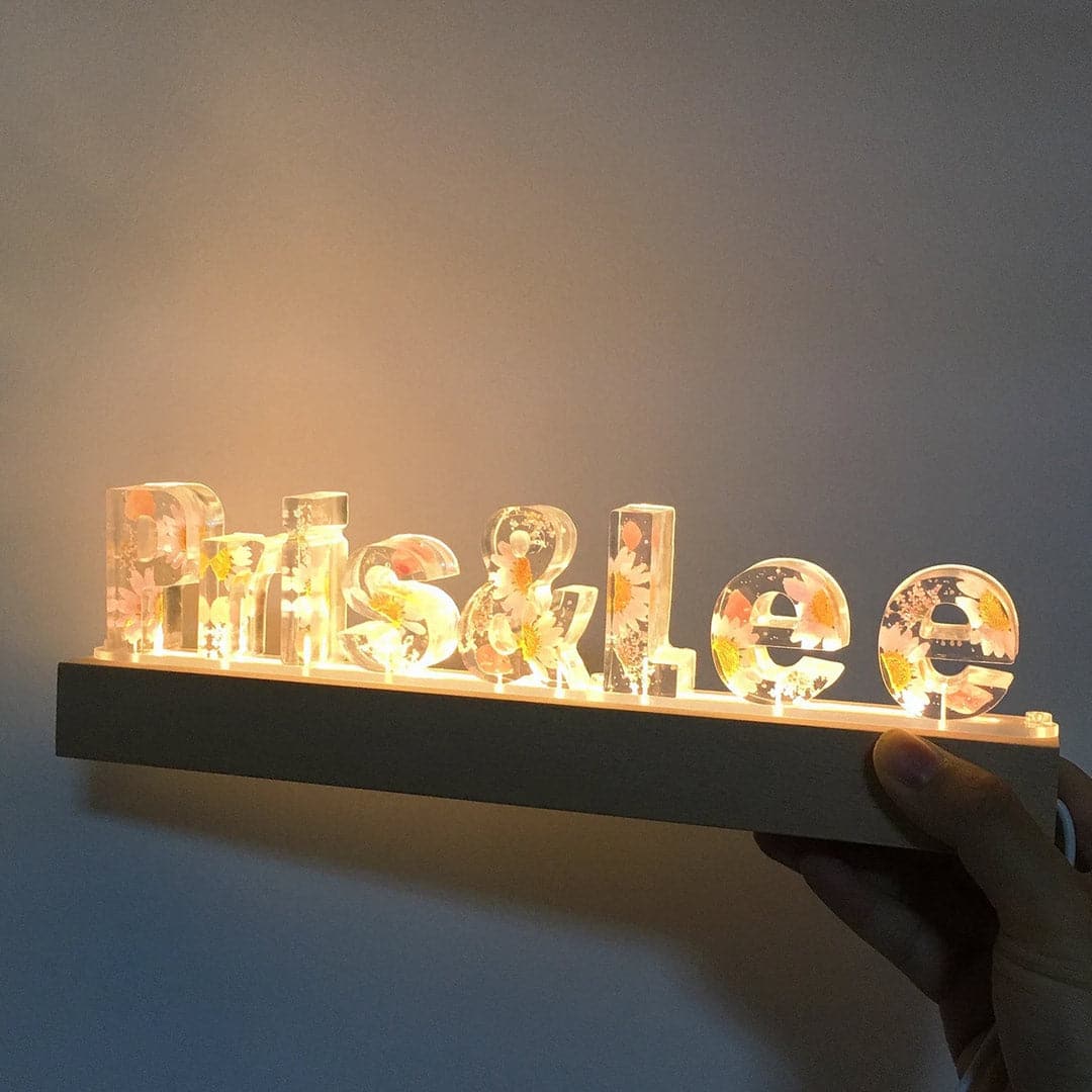 Custom Handmade Real Flower Night Light dylinoshop