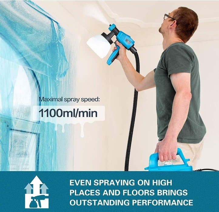 800W HVLP Paint Sprayer Electric Spray Gun DYLINOSHOP