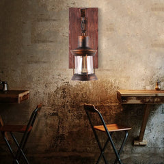 Industrial Retro Wooden Wall Sconces Feajoy