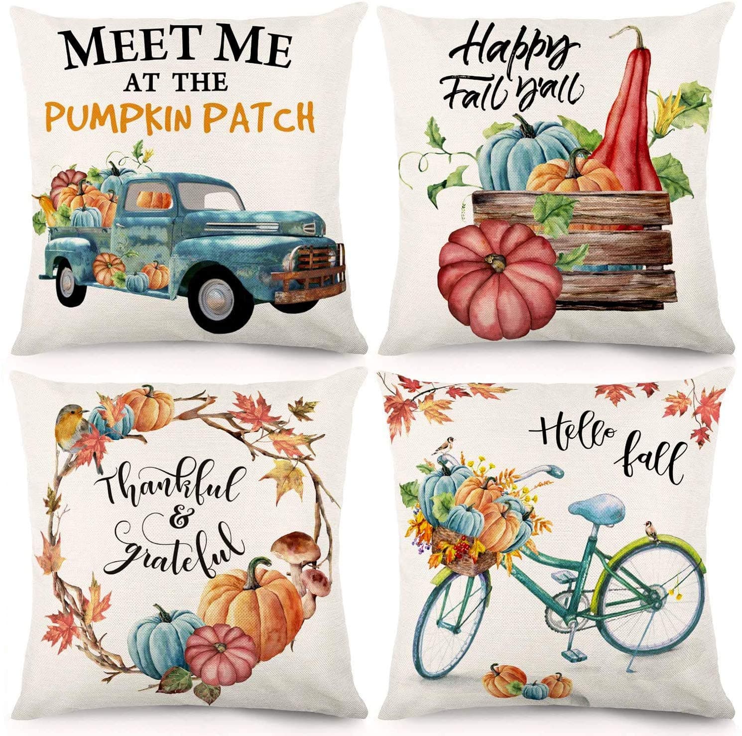 Fall Cushion Covers Feajoy