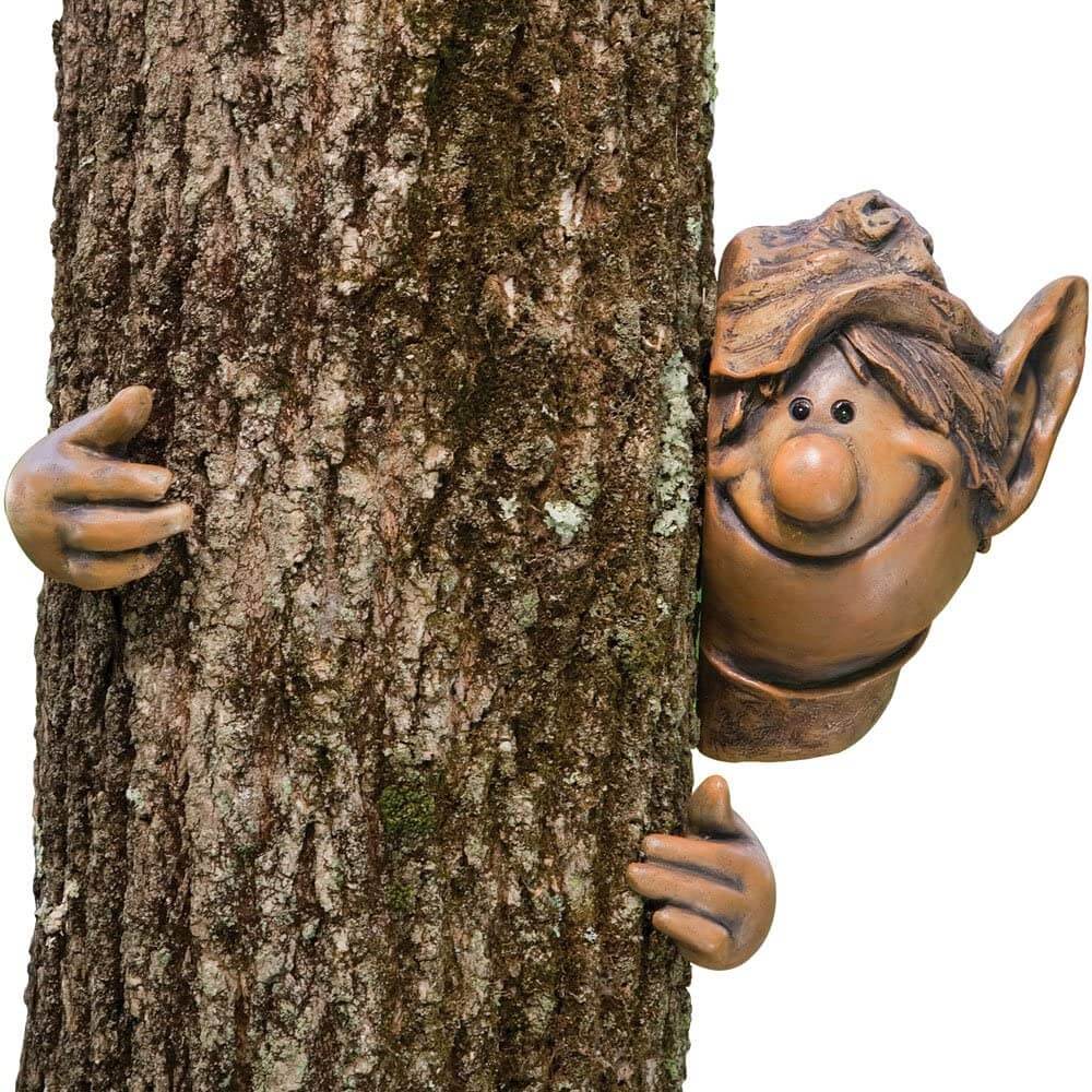 Garden Peeker Elf Tree Hugger Feajoy