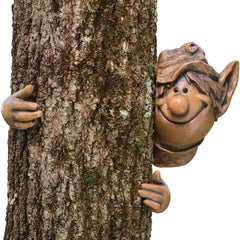 Garden Peeker Elf Tree Hugger Feajoy