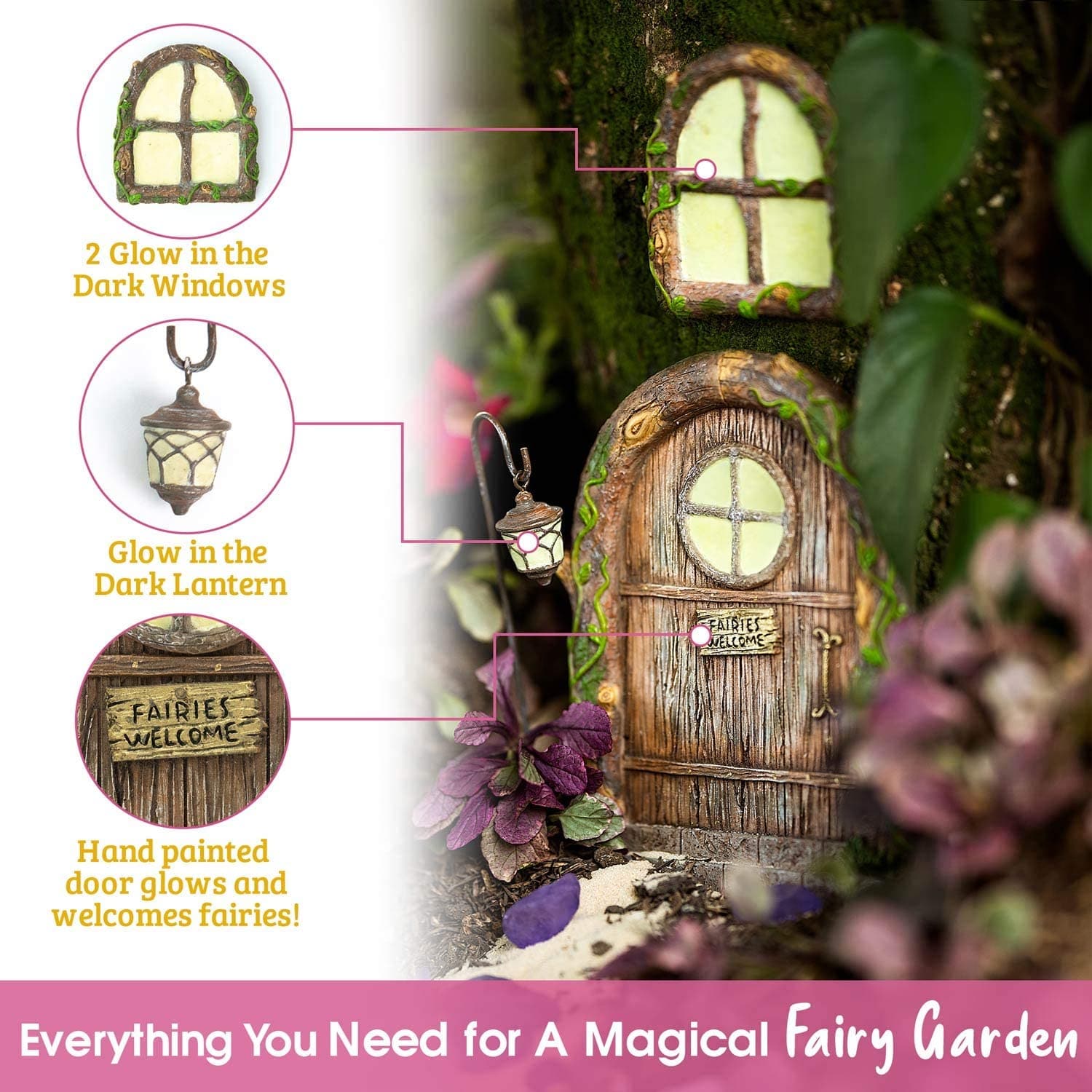 Fairy Door and Windows for Trees Feajoy