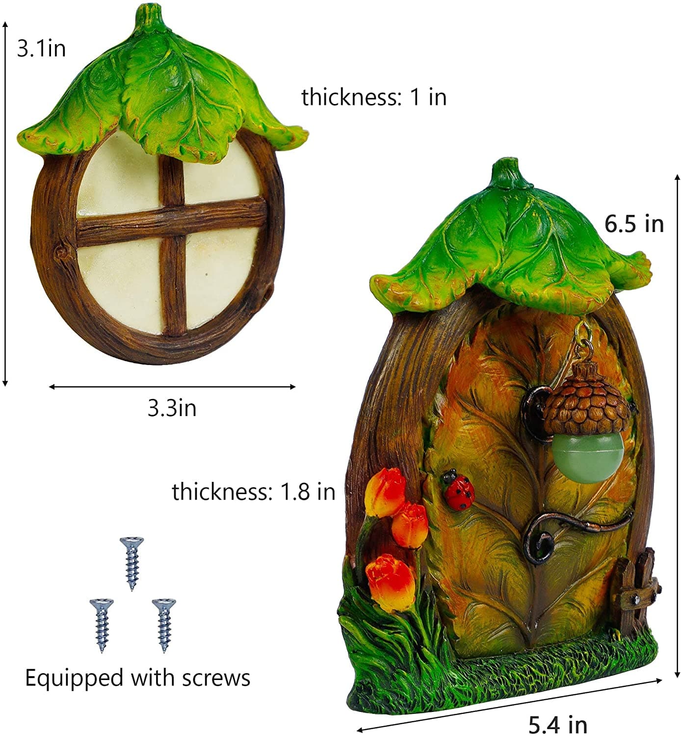 Fairy Door and Windows for Trees Feajoy