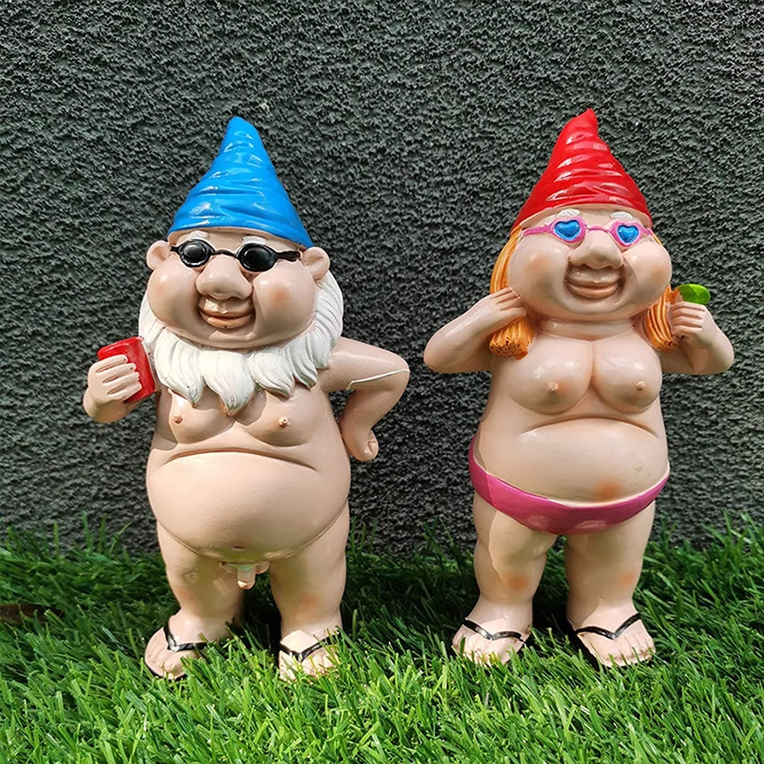 Funny Naked Gnome Statue Feajoy