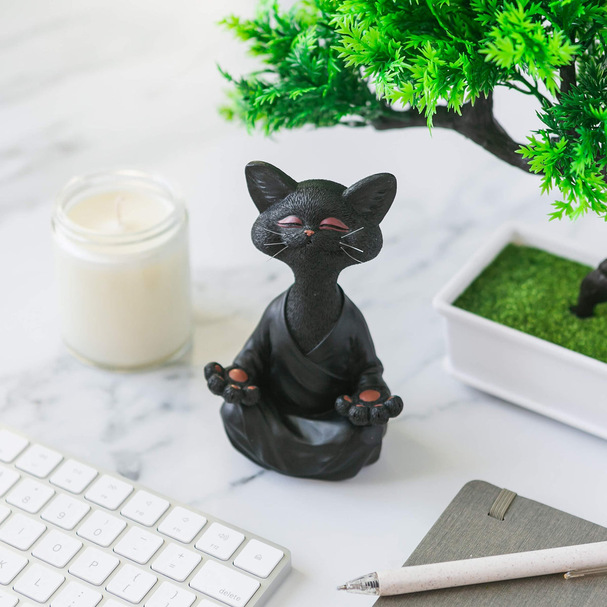 Zen Cat Sculpture feajoy