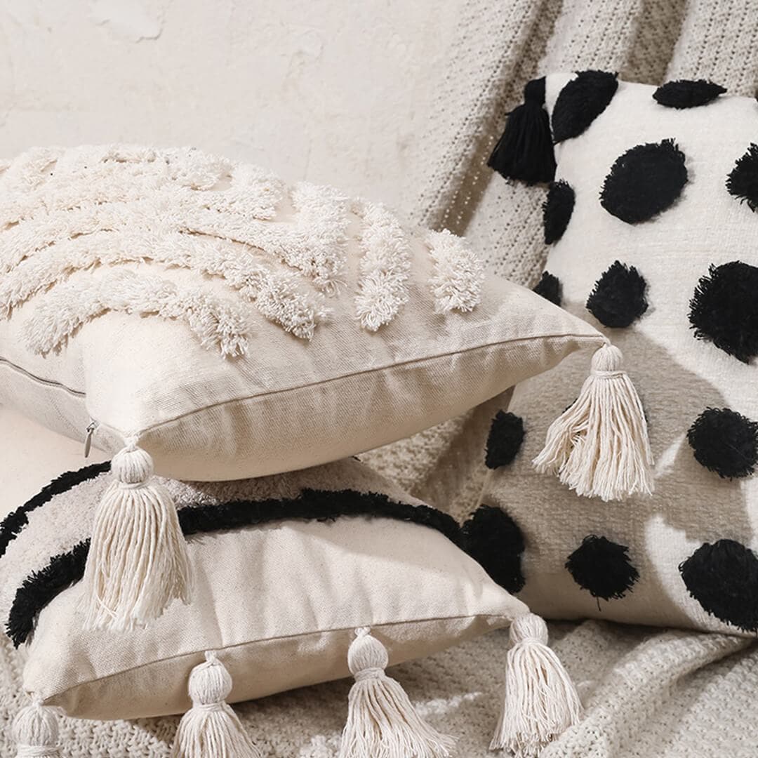 Morocco Tufted Boho Pillow Covers feajoy