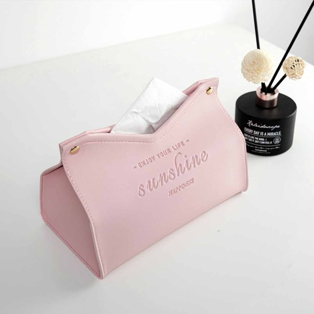 Leather Bag Tissue Box Feajoy