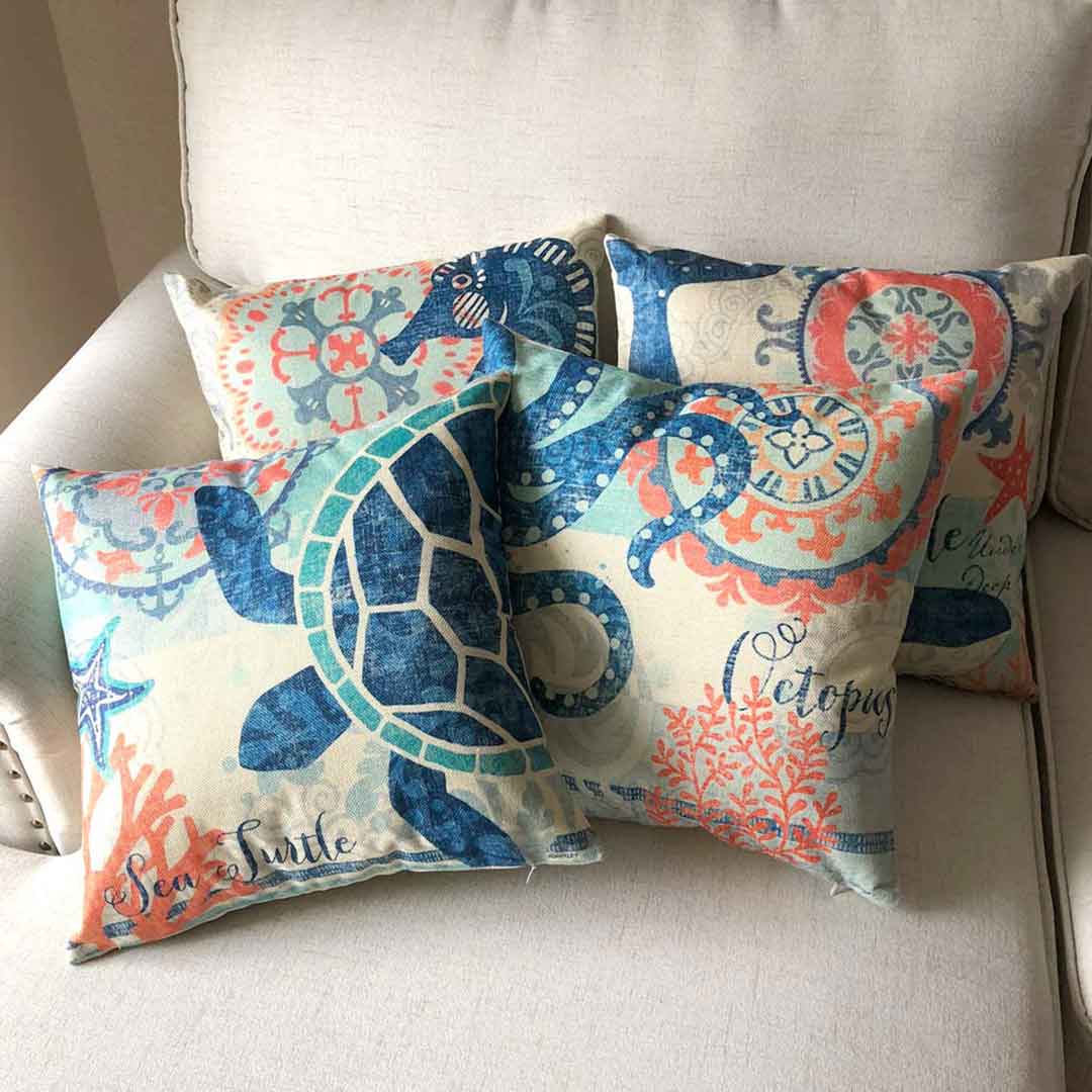 Sea Life Cushion Covers Feajoy