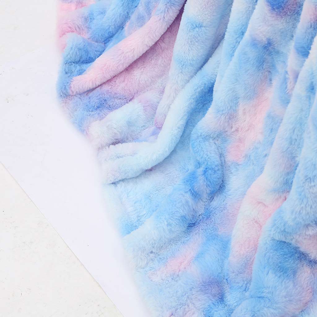 Rainbow Tie-dye Throw Blanket Feajoy