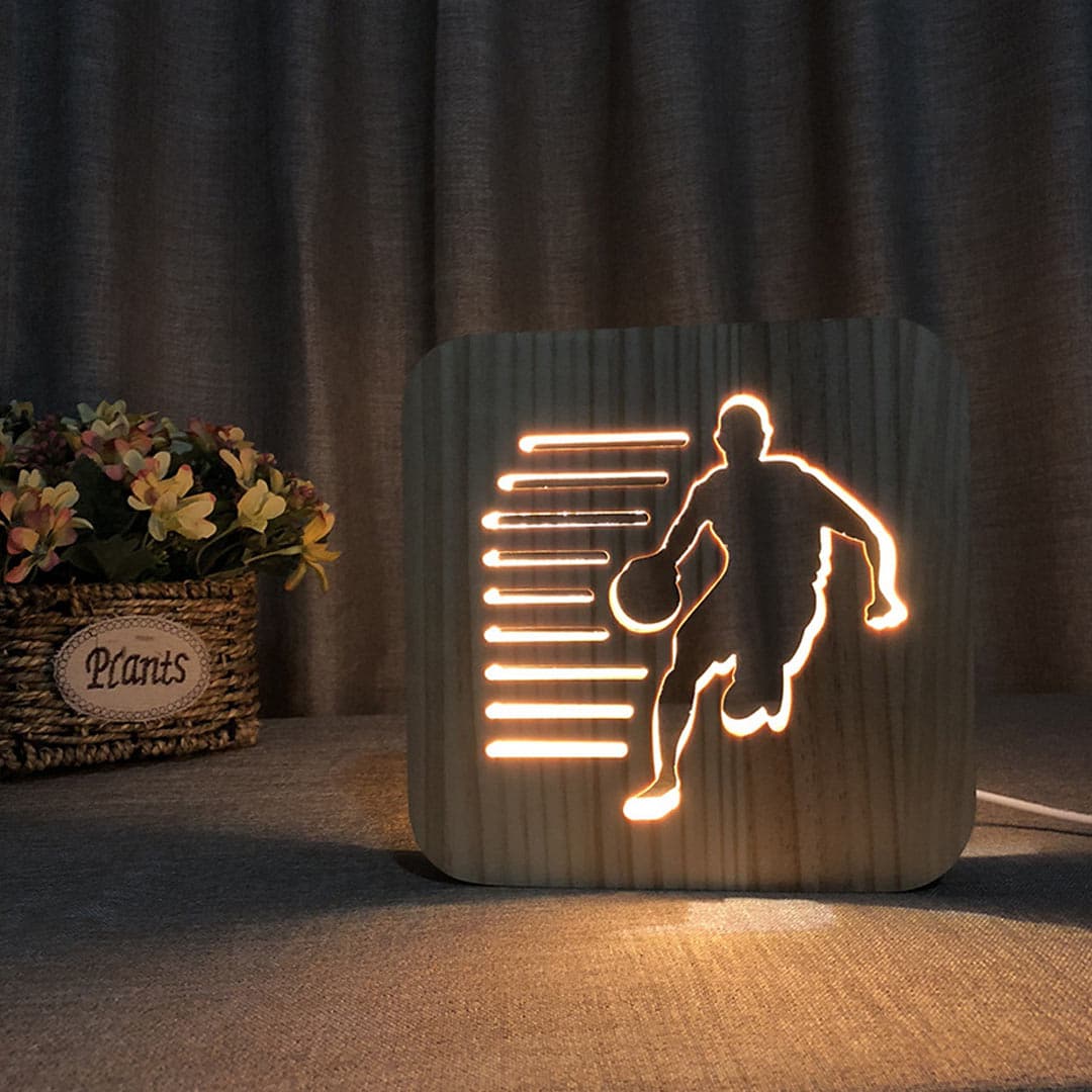 Wooden Night Light USB Powered Feajoy