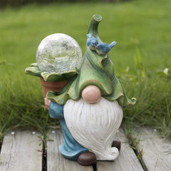 Garden Gnome Solar Statue Feajoy