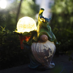 Garden Gnome Solar Statue Feajoy