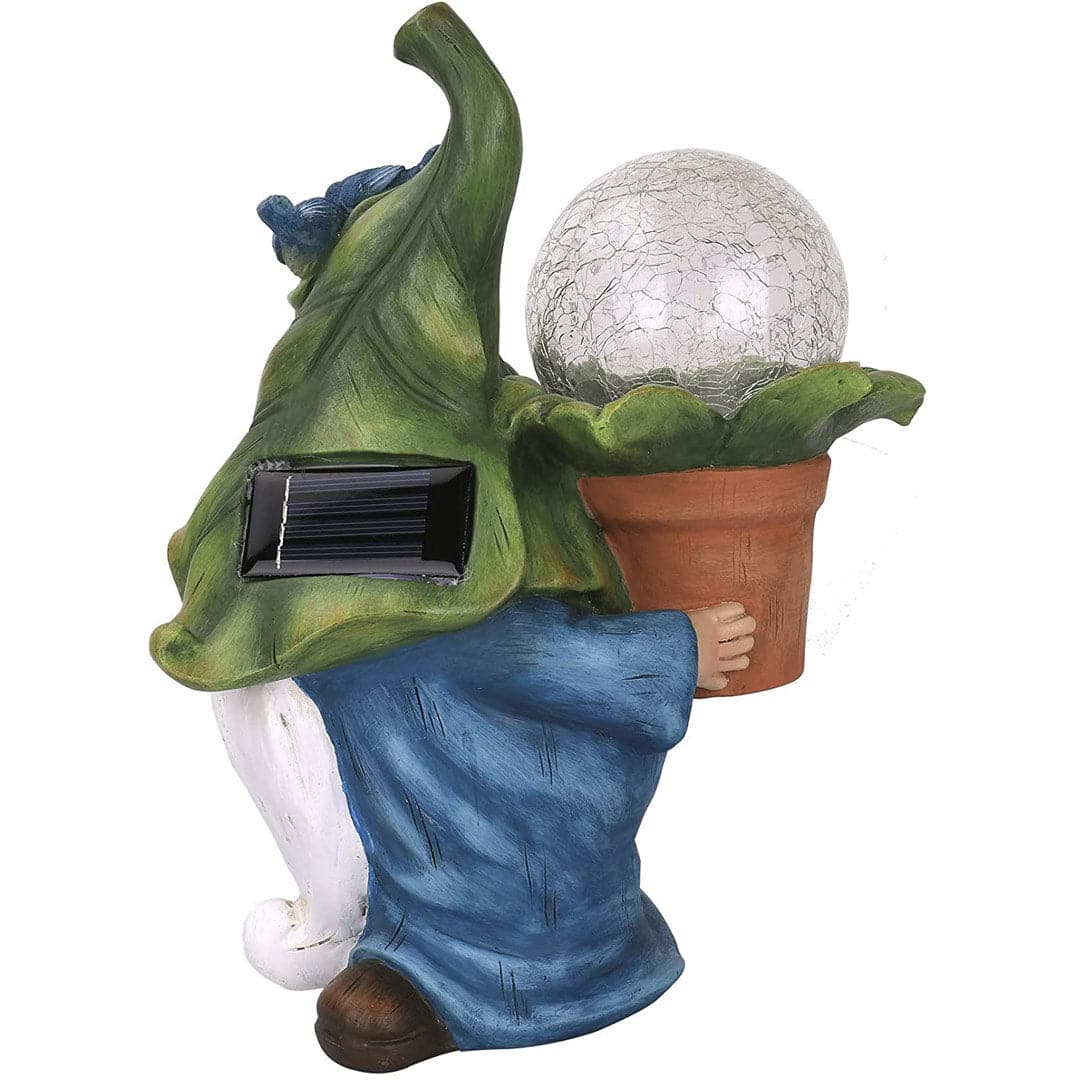 Garden Gnome Solar Statue Feajoy