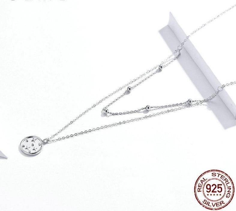 925 Sterling Silver Necklaces Charm Jewelry Chain Star SCN365 Touchy Style