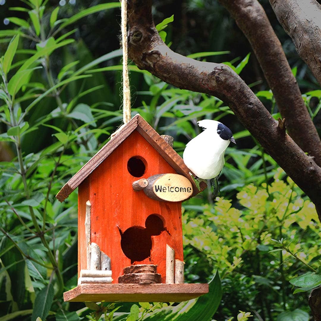 Handmade Wood Birdhouse Feajoy