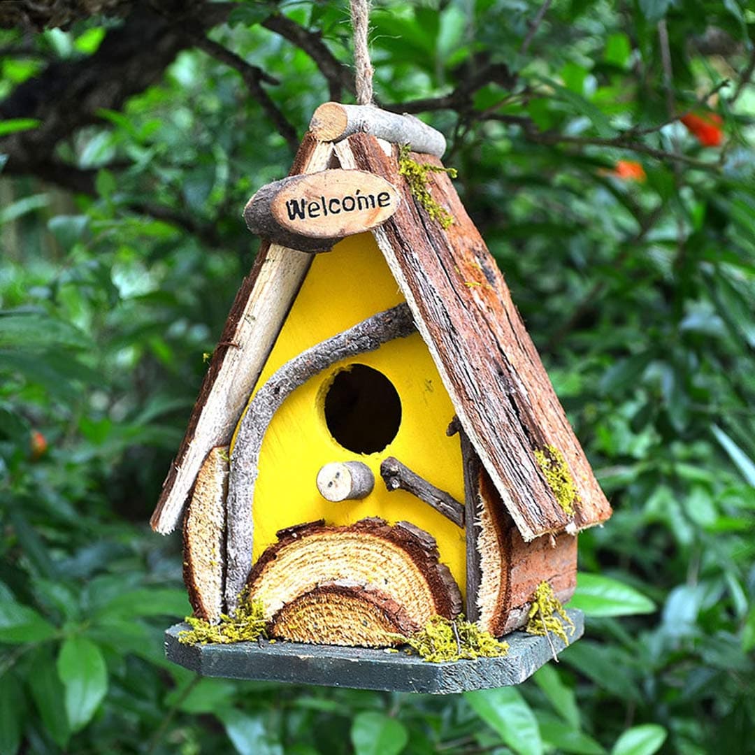 Handmade Wood Birdhouse Feajoy