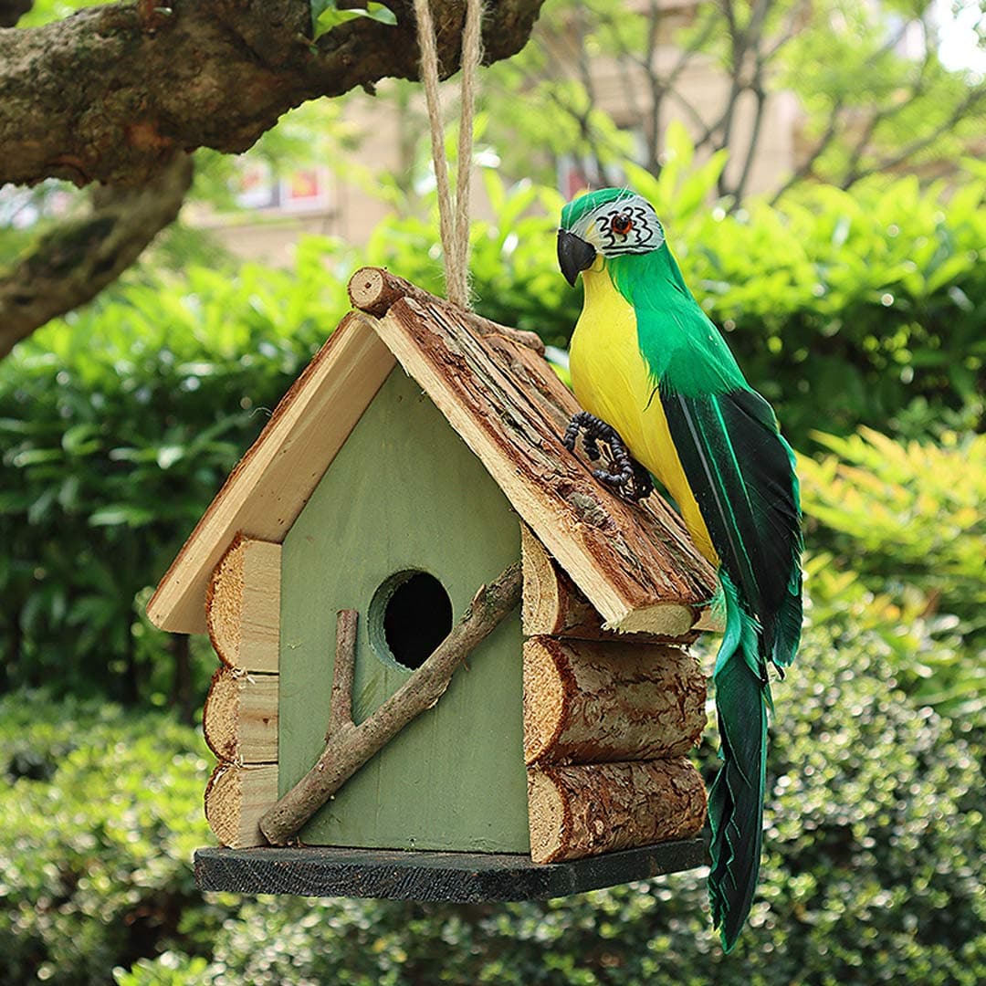 Handmade Wood Birdhouse Feajoy