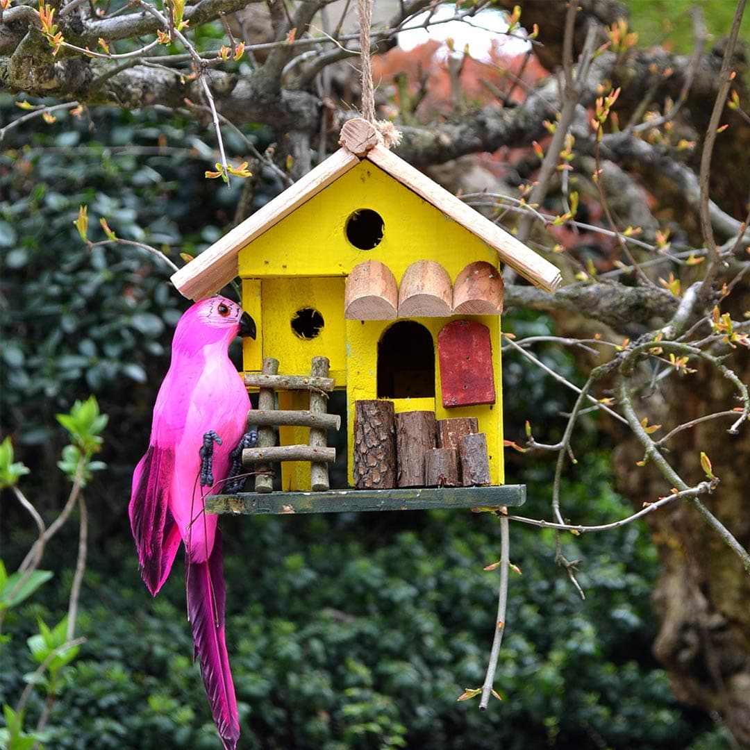 Handmade Wood Birdhouse Feajoy