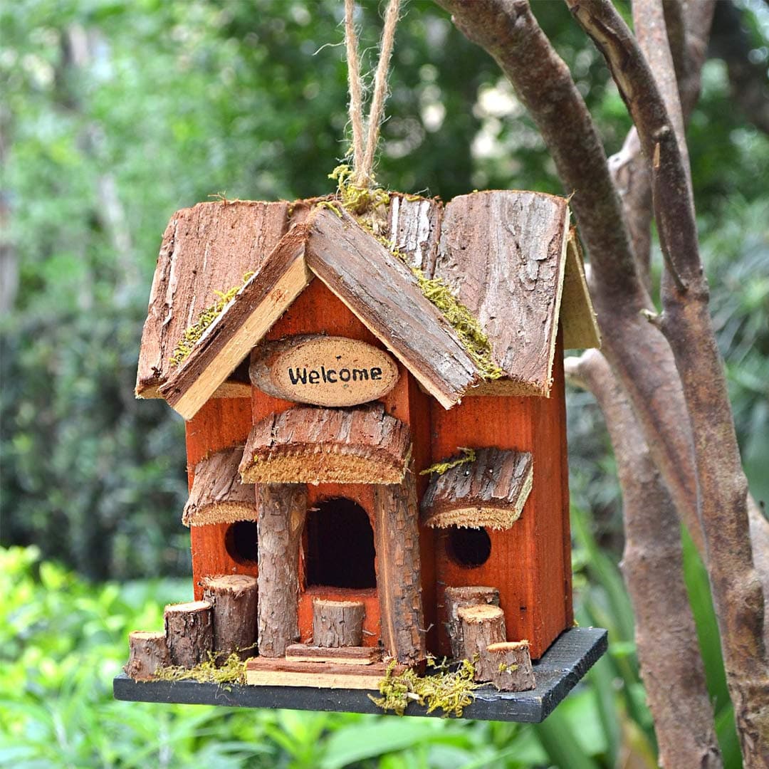 Handmade Wood Birdhouse Feajoy