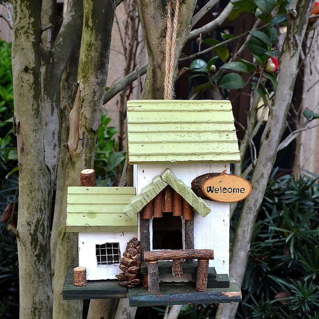 Handmade Wood Birdhouse Feajoy