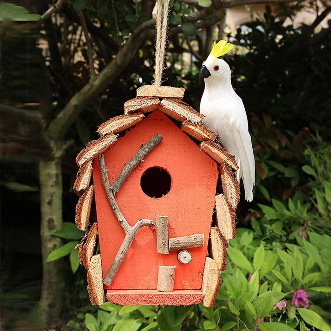 Handmade Wood Birdhouse Feajoy