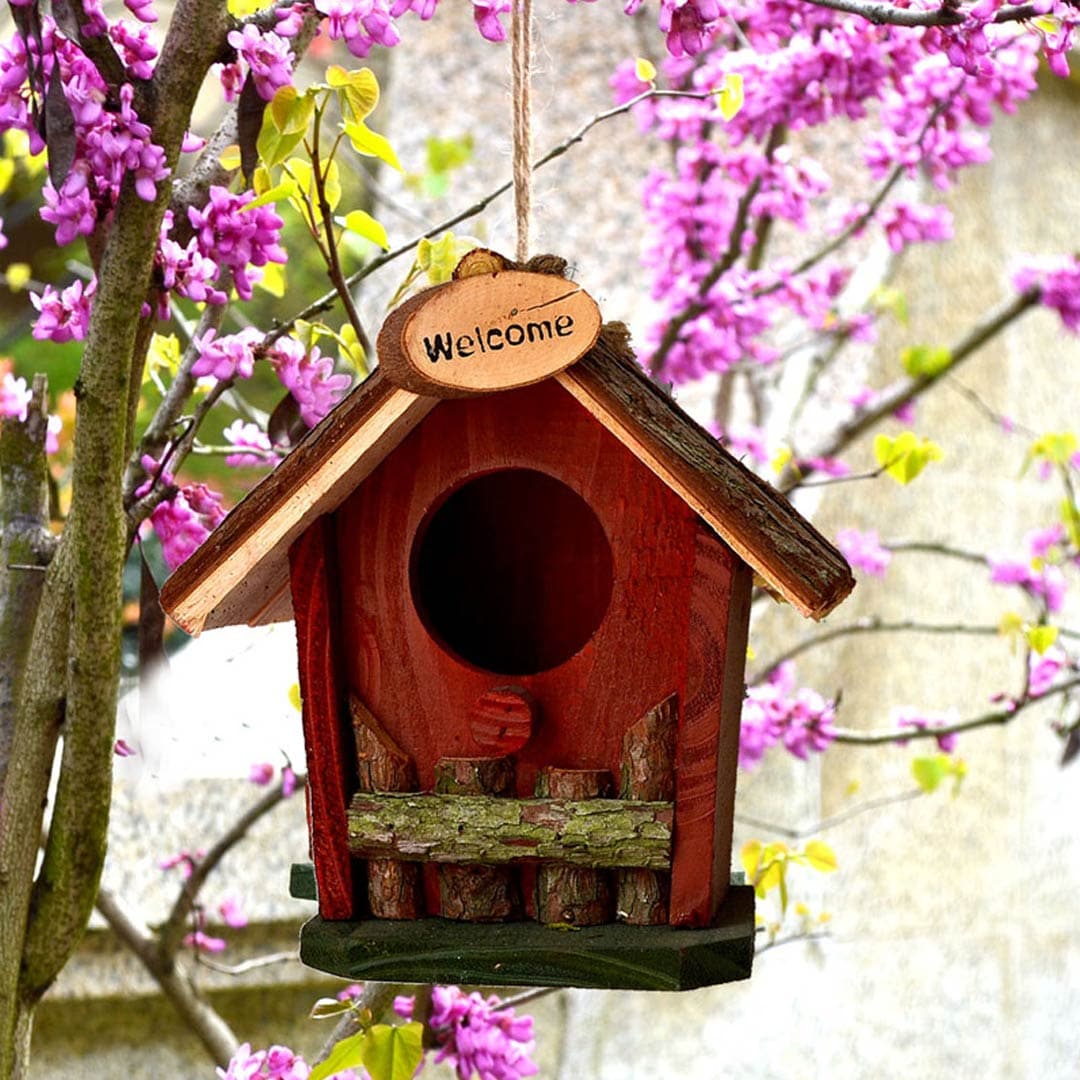 Handmade Wood Birdhouse Feajoy