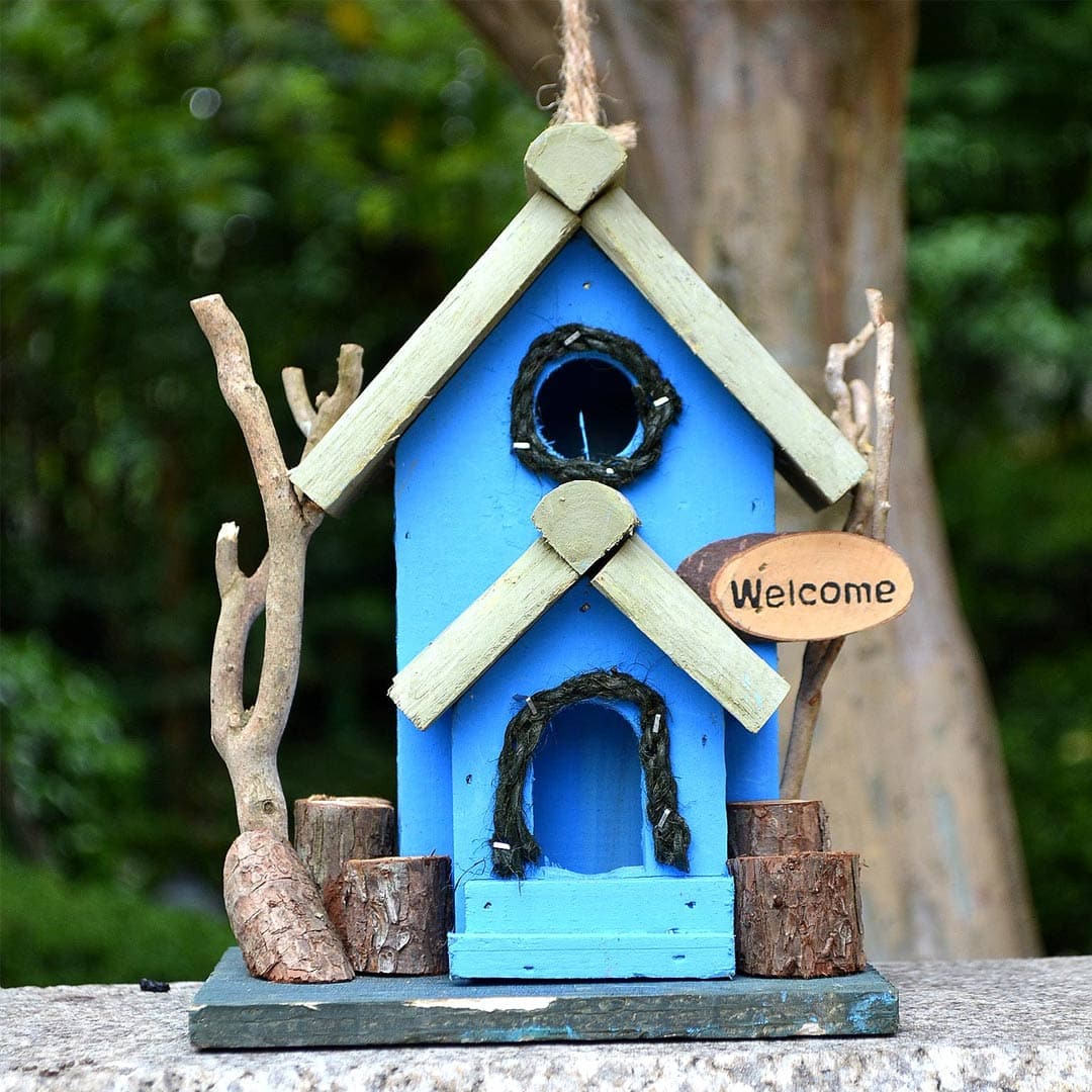 Handmade Wood Birdhouse Feajoy